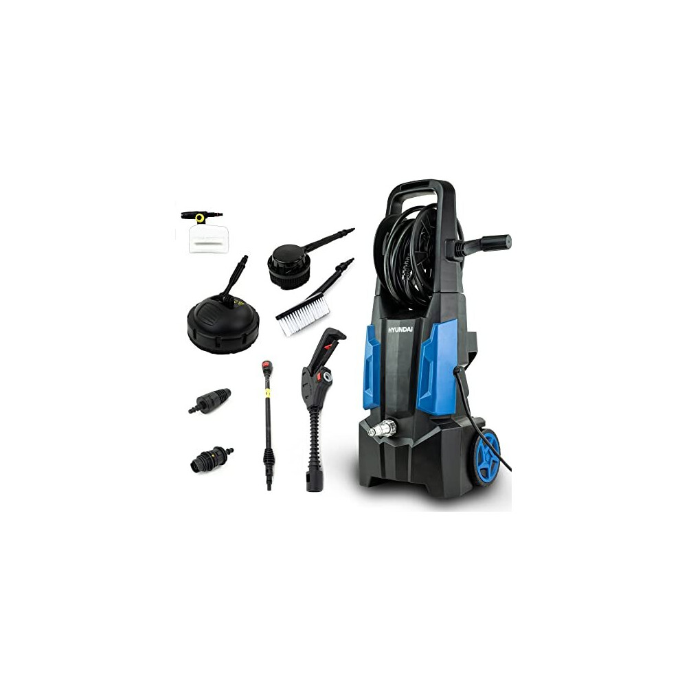 1900w Electric Pressure Washer 6x Attachments 2100psi 145bar Jet Wash With 65lmin Flow Rate Portable Pressure Washer 5m Cable 3 Year Warranty