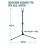 Archery Bow Stand Recurve Bow Compound Bow Stand Rack Holder 48cm Height BLUE 2