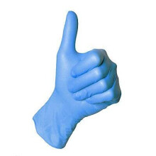 Nitrile Gloves Medium 100 Count Strong Flexible Food Safe Blue Gloves NonSterile Powder Latex Free Gloves Finger Textured Thick Disposable Gloves for