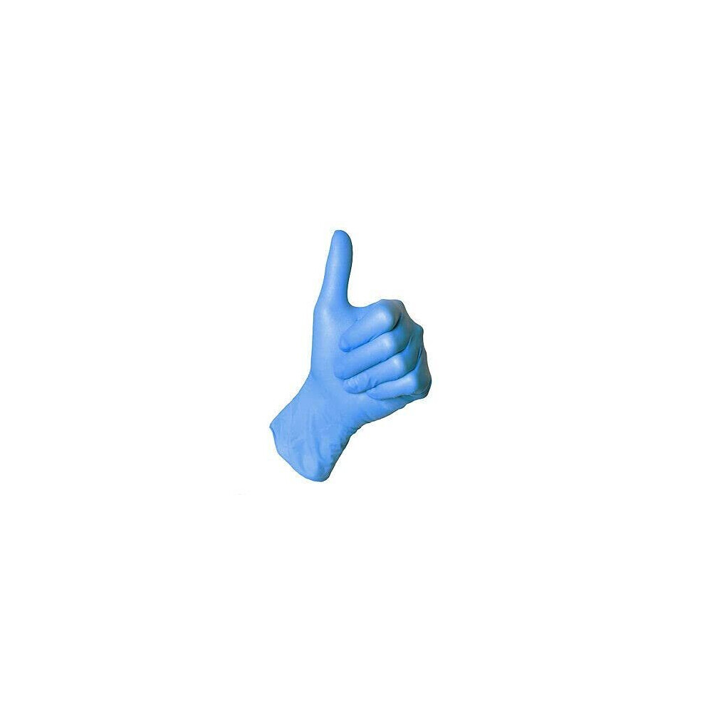 Nitrile Gloves Medium 100 Count Strong Flexible Food Safe Blue Gloves Nonsterile Powder Latex Free Gloves Finger Textured Thick Disposable Gloves For 9551005270154