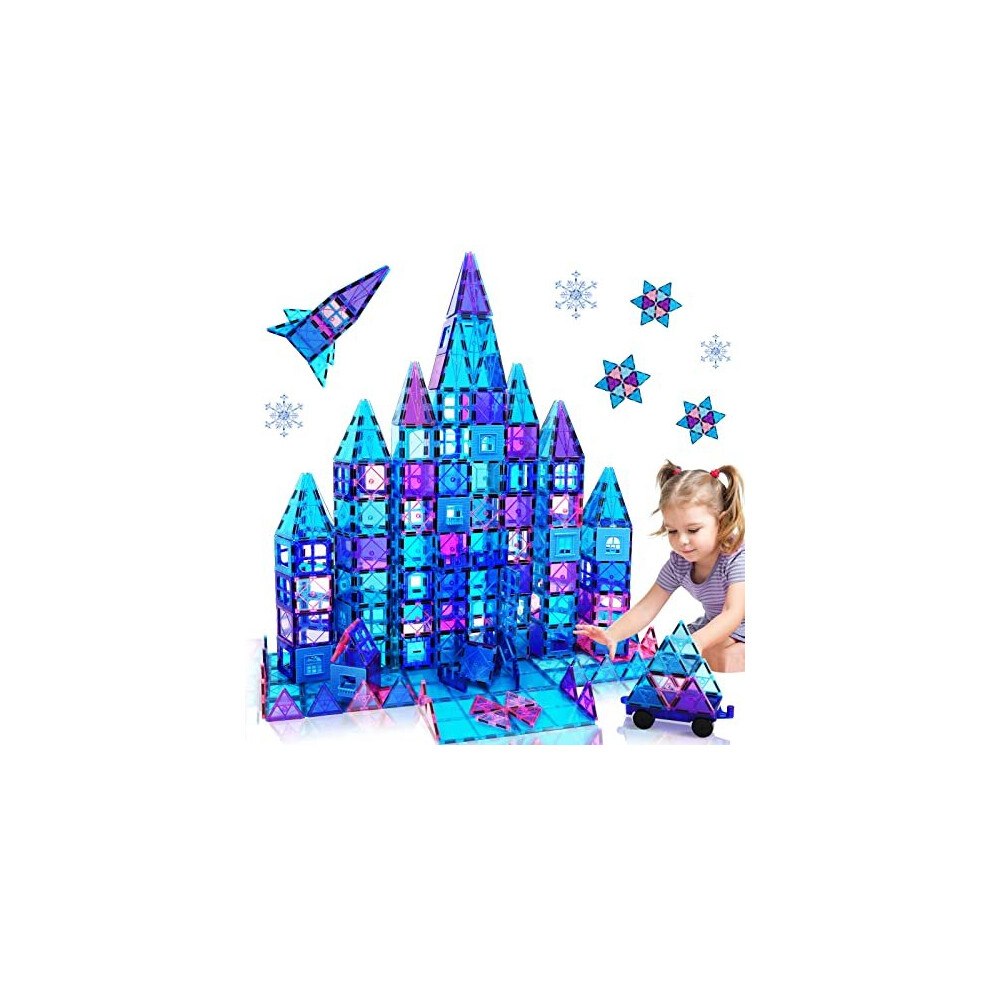 Magnetic Building Blocks Kids Boys Girls Toys Age 6 7 8 9 Magnetic Tiles 3D Castle for Princess Learning Educational STEM Toy 2 3 4 5 6 7 8 Year Old