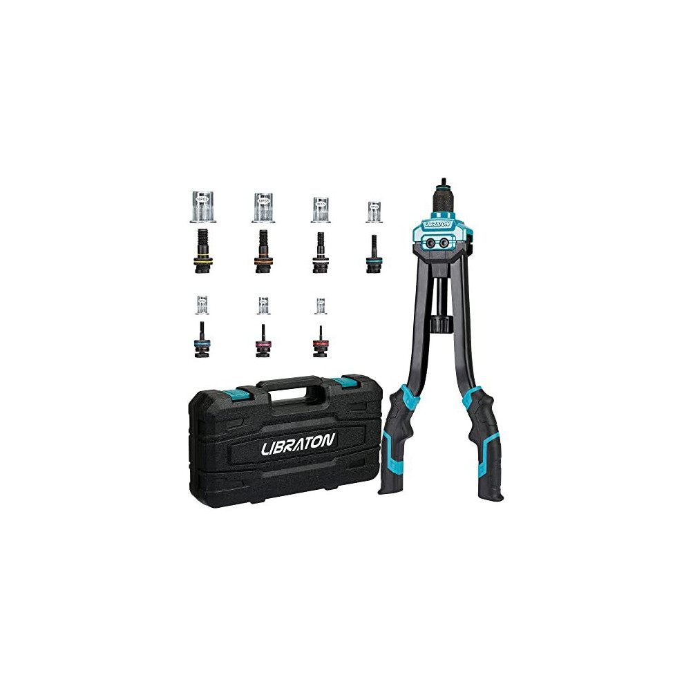 16 Rivet Nut Tool Rivet Nut Gun Hand Rivet Nut Setter With 70Pcs Rivet Nuts 7Pcs Metric Interchangeable Mandrels And Carrying Case Easy Replace 630808009396