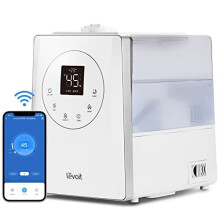Smart Humidifiers for Bedroom Large Room Home 6 L TopFill Warm Cool Mist Humidifier for Plants Baby Intelliengent Humidity Monitor Essential Oil Timer