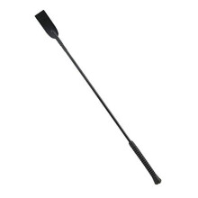 Horse and Pony Riding Whip Black HighQuality Equestrian Horse Riding Whip With Rubber Handle Nylon Thread Shaft and U Shaped Leather Keeper
