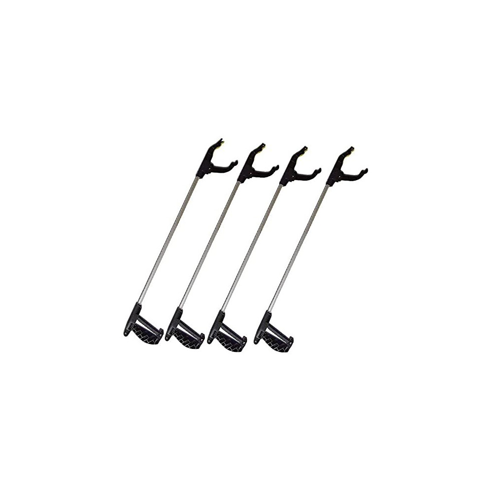 Litter Picker 4pk 30in Grabber Garden Tool With Magnetic PickUp Tip Long Reach Ergonomic Handle Perfect Helping Hand for Elderly Disabled Multiuse Aid