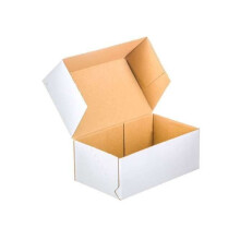 25 x 20 X 10 cm aprox 10 x 8 x 4 White Corrugated Cardboard Mailing Boxes gift boxes ecommerce box with free clear round stickers 10 pack