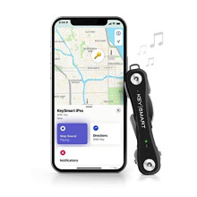 iPro Key Organizer Keychain a Compact Trackable Keyholder with LED Flashlight Works with Apple Find My App Attach Car Key Fob and Other Keychain
