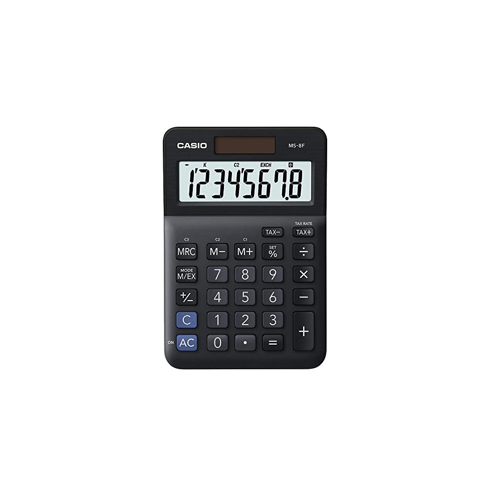 Casio Ms8f Desk Calculator 8Digit Tax Currency