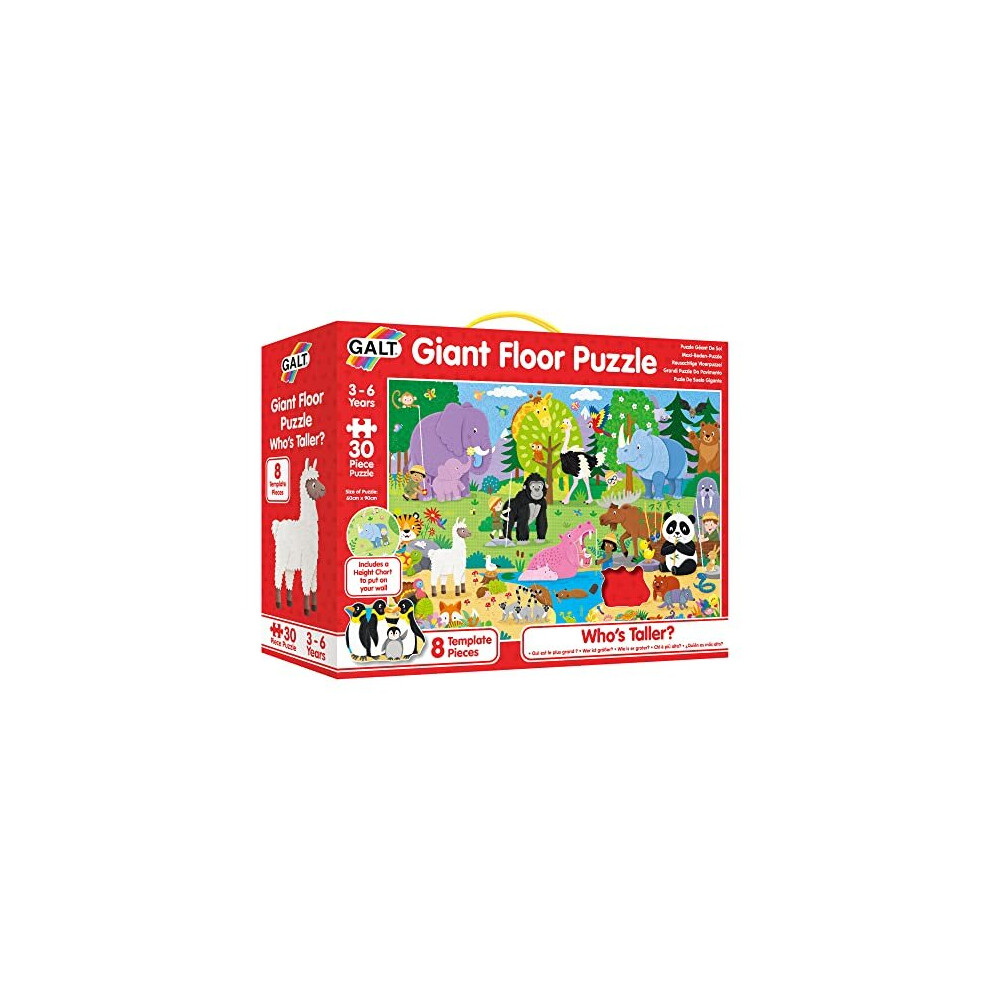 Galt Giant Floor Puzzle Whos Taller Floor Puzzles for Kids 30 piece Puzzle Ages 3 to 6 years Plus