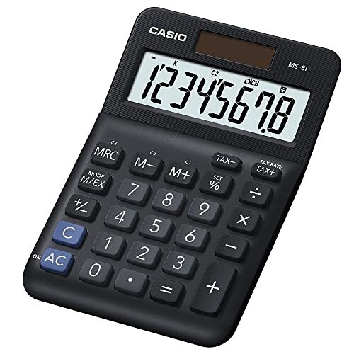 Casio MS8F Desk Calculator 8Digit Tax Currency 1