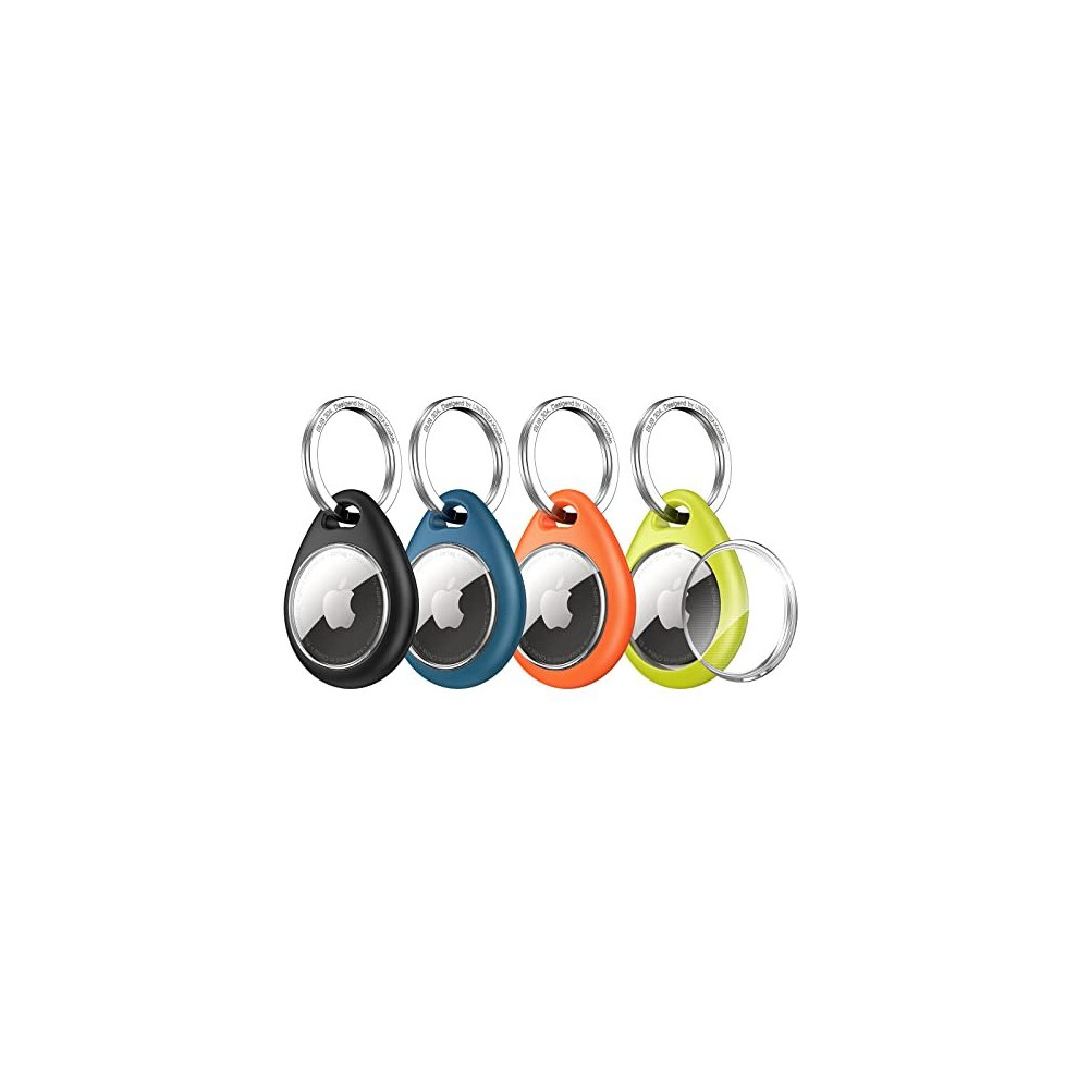 360 Protective Case For Airtag Airtags Keyring Holder 4Pack Scratchresistant Lock Design Keychain For Airtag Tpu Full Cover Case For Airtag Key Pack 6973383076303