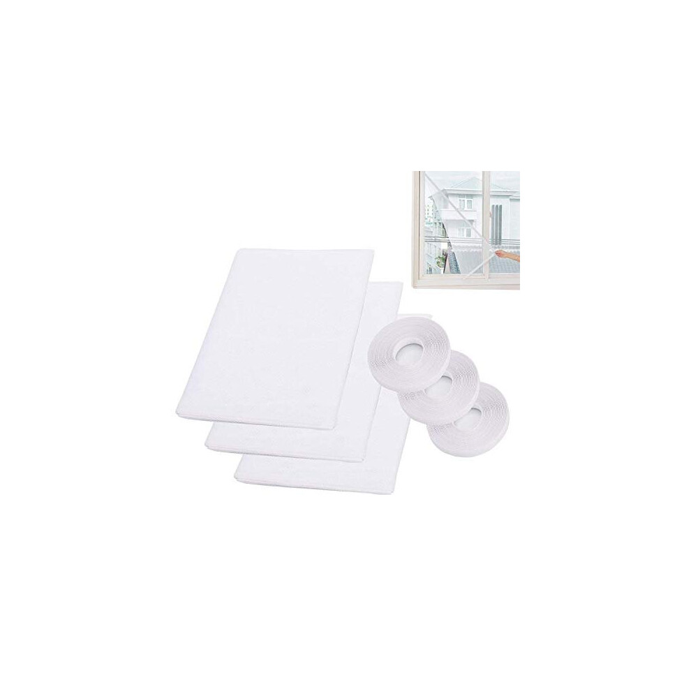 Ram 3 Pack Mosquito Net For Windows Fly Window Screen Mesh Insect Netting 13M X 15M Bug Bee Mosquito Protector With 3 Rolls Selfadhesive 5060459948372
