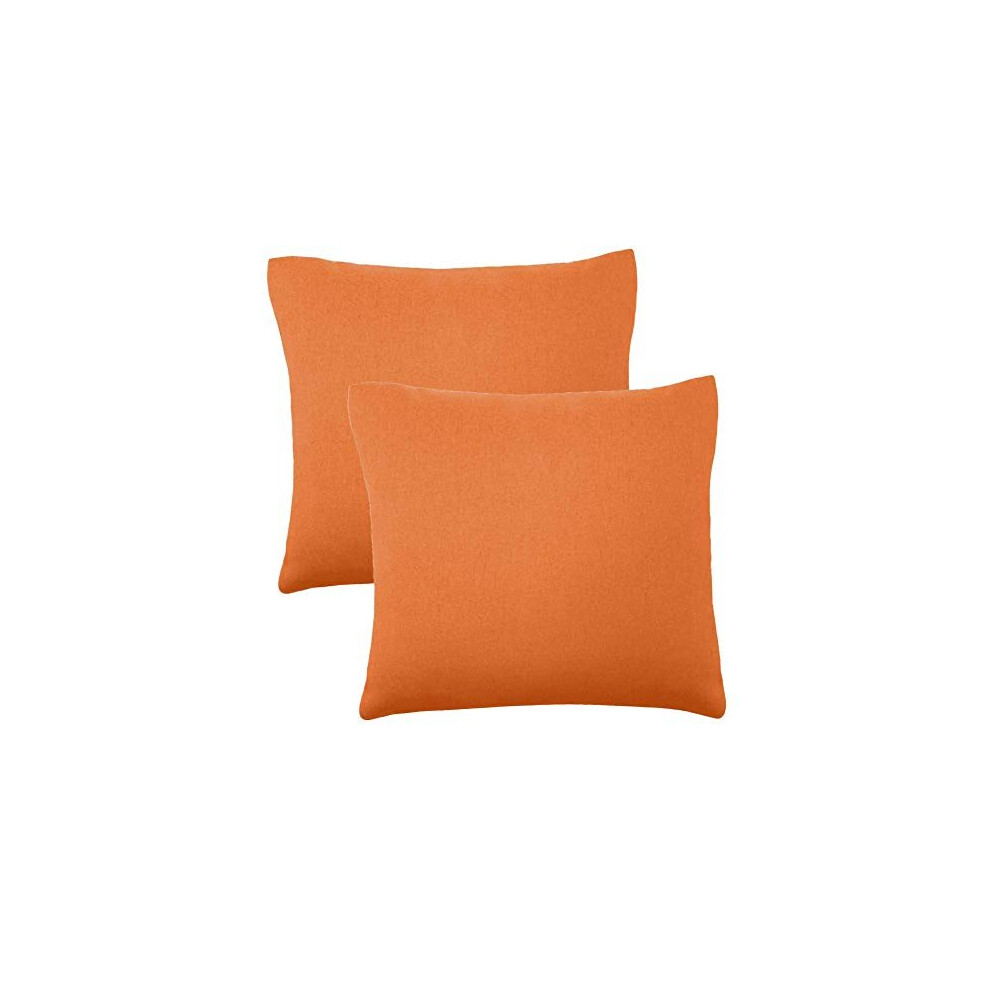 2 Pack Waterproof Outdoor Cushion Cover Orange Throw Pillow Case Decorative Outdoor Waterproof Pillow Covers 18X18 Inch 45X45cm Garden