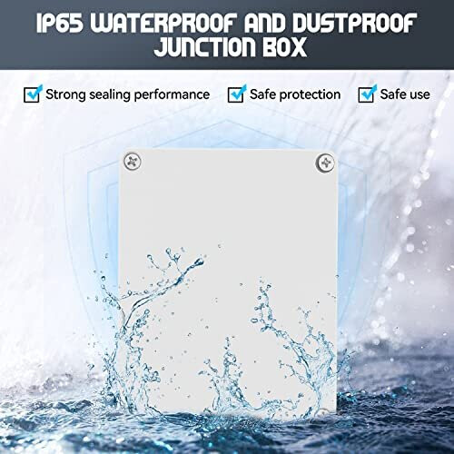 IP65 Waterproof Dustproof ABS Plastic External Junction Box Universal Electrical Project Enclosure Case for Outdoor Usage with 2