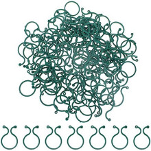 200 Pack Garden Plant Clips Green Plastic Plant Clips Twisty Plant Rings for Home Garden Fitting Climbing Plants Seedling Floppy Plants