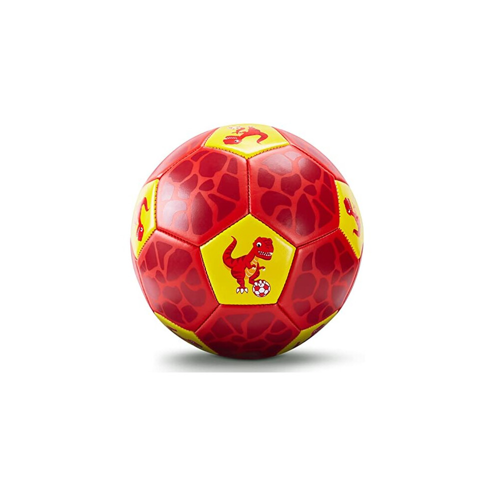 Photos - Football Size 3  Gifts for Toddler Boys Kids with Hand Pump Mesh Bag Dinosaur  Training Balls Outdoor Toys for 2 3 4