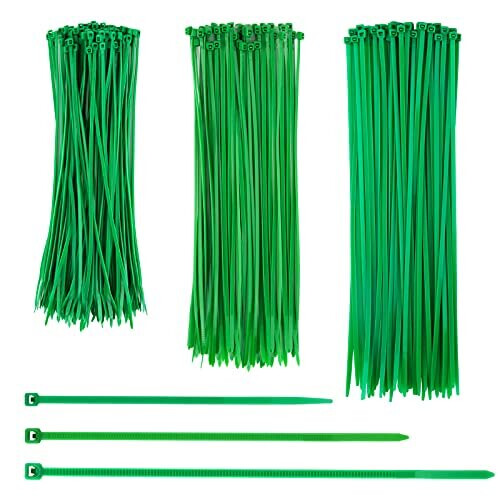 150 Pcs Green Cable Ties Set Plant Support Twist Ties Adjustable Garden Ties SelfLocking Multiple Uses Cable Ties for Home Garden Tree