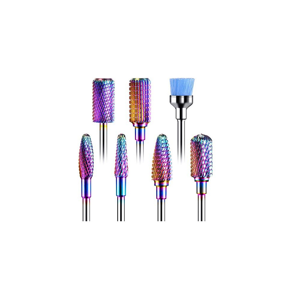 Melodysusie Nail Drill Bits Set Carbide Less Dust Professional 332 Inches Nail Bits Filing Acrylic Nails Gel Nails Down Removing Cuticle Tools For