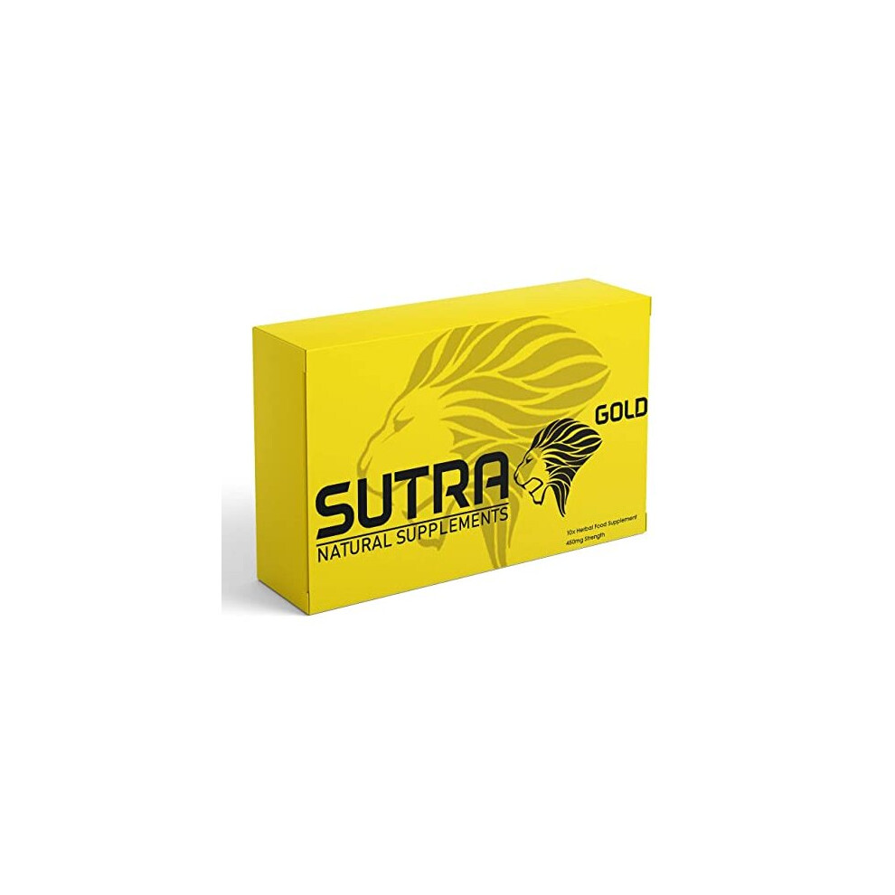 Ultra Strong Sutra Gold 10 Pack New Effective 450mg Ginseng Complex Herbal Supplement for Men Performance Testosterone Energy Stamina
