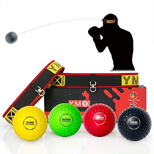 Ultimate Reflex Ball Set: 4 React Balls + 2 Adjustable Headbands for Precision, Focus, Timing & Hand-Eye Coordination