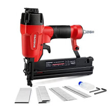 Air Brad Nailer Gun 50mm 2in1 Nail GunUpholstery Stapler Accepts 18G Nails 1550mm Type 90 Staples 1640mm Lightweight Aluminum Body Come with