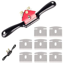Adjustable Spokeshave 9 Inch 210 mm Adjustment Woodworking Cutting Edge Plane with Screw Manual Planer Hand Tool Spokeshave Hand Trimming