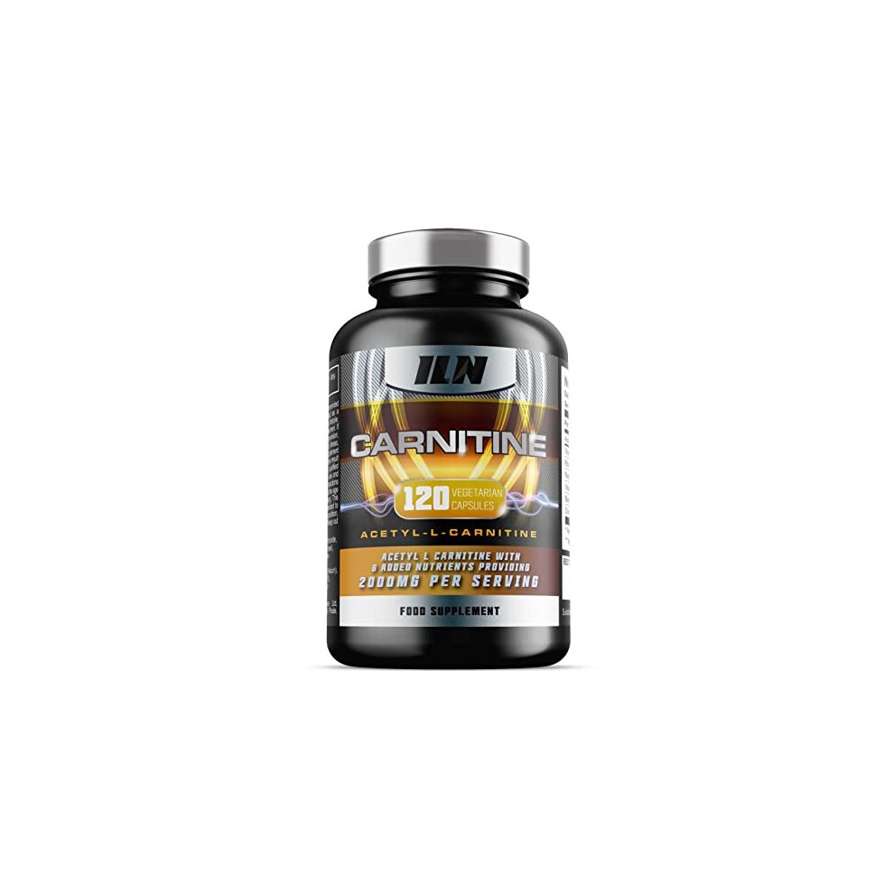 Acetyl L Carnitine Capsules 2000mg Acetyl LCarnitine x 30 Servings Carnitine Plus 6 Added Nutrients 120 Vegetarian Capsules 