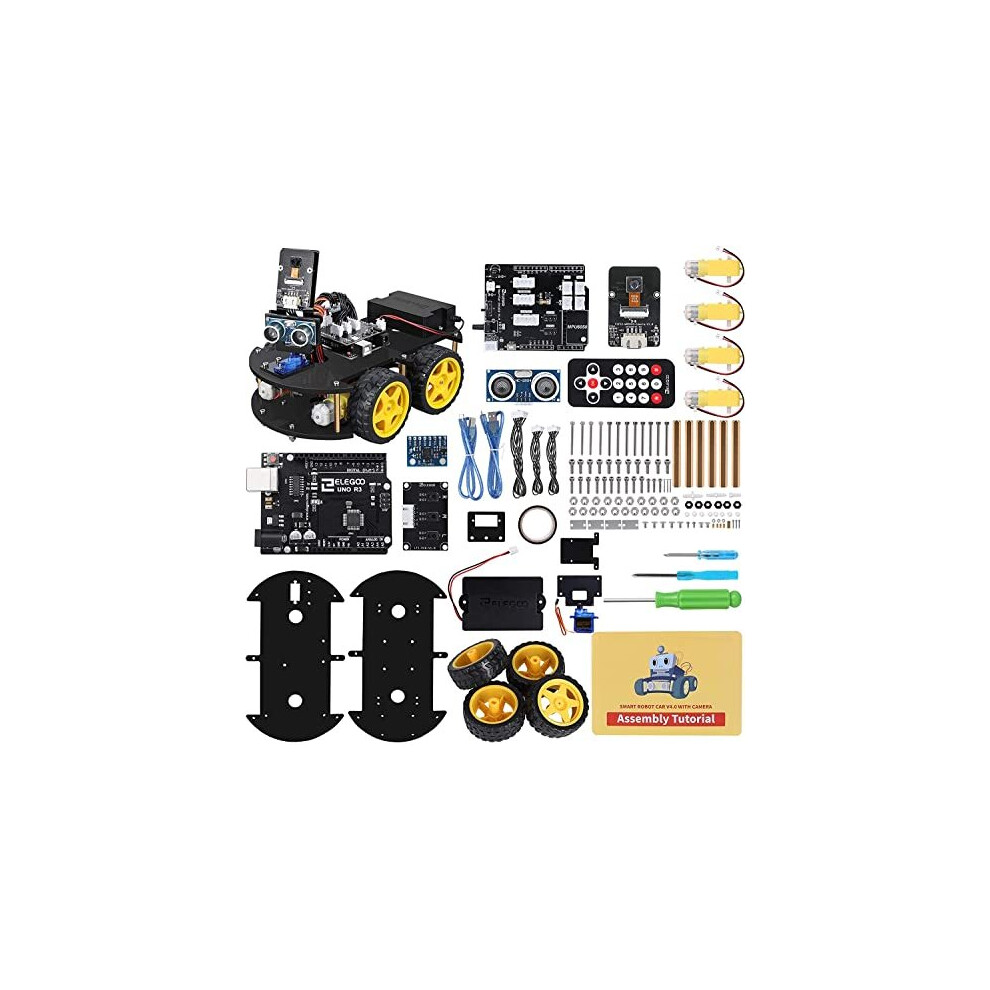 Smart Robot Car Kit V40 Compatible with Arduino IDE with UNO R3 Board Line Tracking Module Ultrasonic Sensor IR Module Intelligent Educational Toy Car