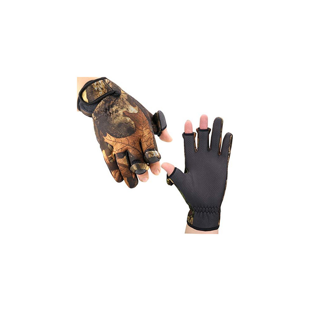 Fishing Gloves with 3 Fingerless Gloves Cover fish gloves for Men Fathers Day AntiSlip Windproof Waterproof Fabric for Fishing Cycling Outdoor Sports
