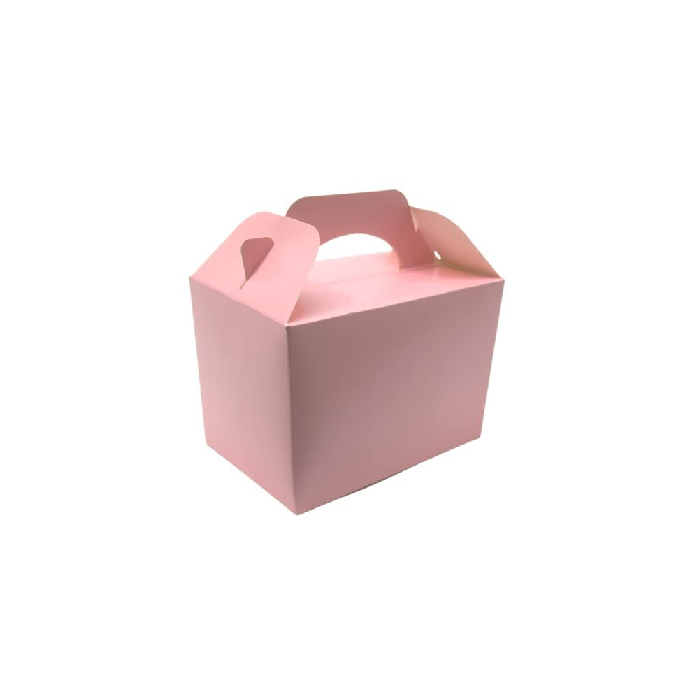 50 x ChildrenKids Plain Coloured Party Boxes Carry Food Meal Fun Picnic Birthday Wedding FavourBaby Shower Party Halloween Trick or Treat Box Loot Bag