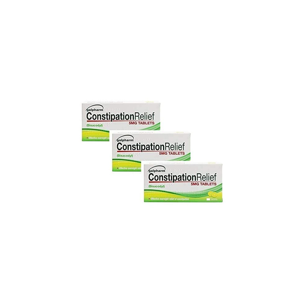 60 Tablets Galpharm Constipation Relief Overnight Relief from Constipation 5mg Bisacodyl