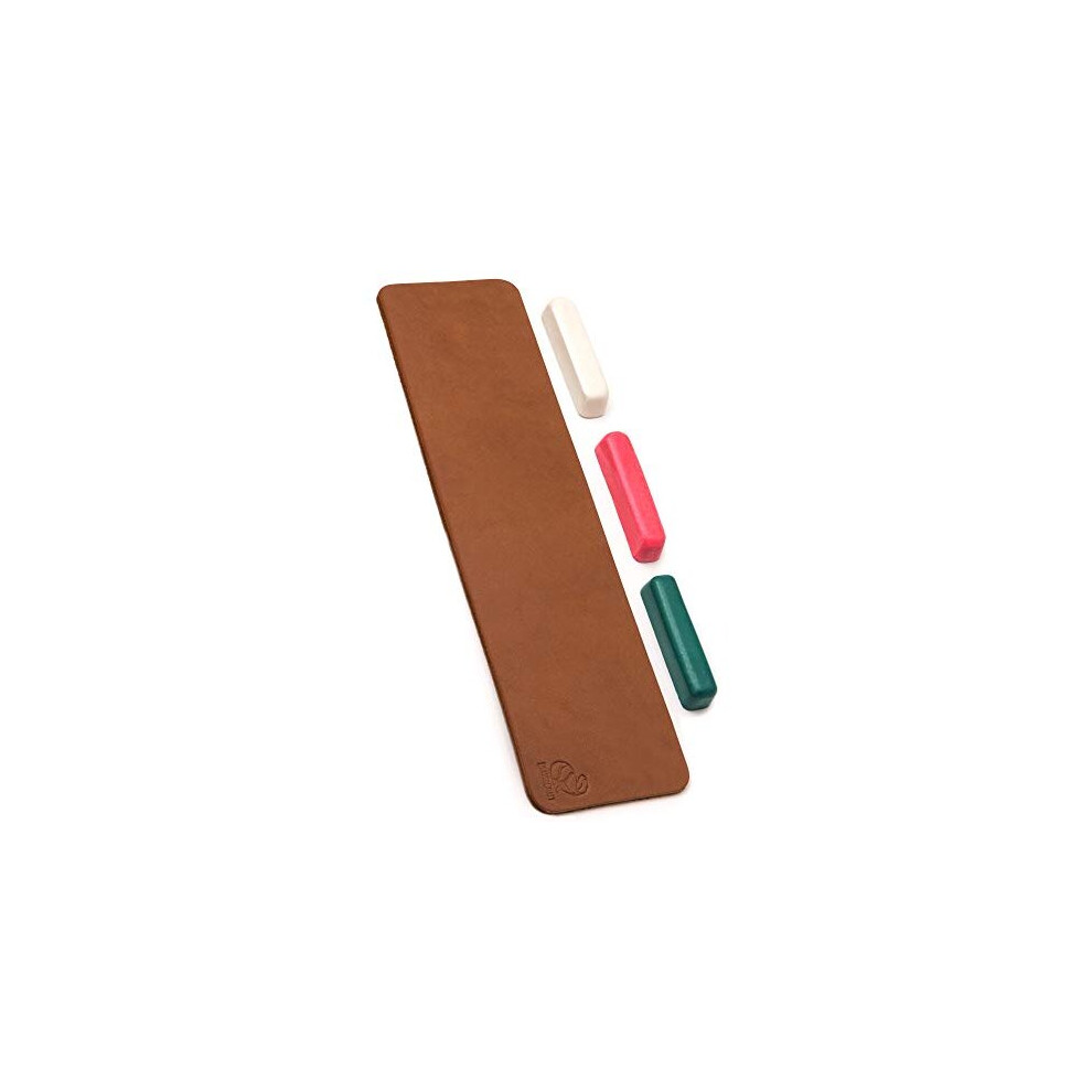 Leather Knife Strop Kit Ls7p03 With Polishing Compound Sharpening Strop 7 30 Cm Leather Strop Compound Honing Strop Stropping Leather Kit Knife 5061372214780