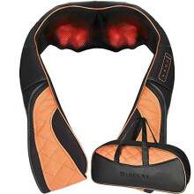 Shiatsu Neck and Shoulder Massager with Heat 3 Speed Settings Electric 3D Deep Tissue Kneading Massage Pillow for Back Leg Full Body Muscle Relaxation