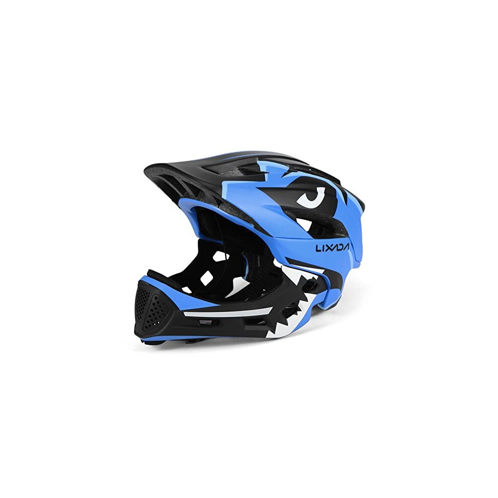 Kids Full Face Helmet Detachable Full Face Kids Bike Helmet Children Sports Safety Helmet for Cycling Skateboarding Roller Skating