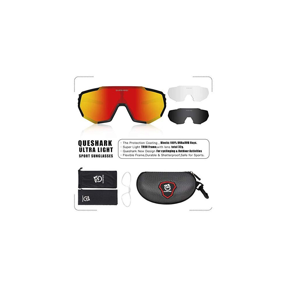 Cycling Glasses TR90 Unbreakable Frame Polarized Sports Sunglasses