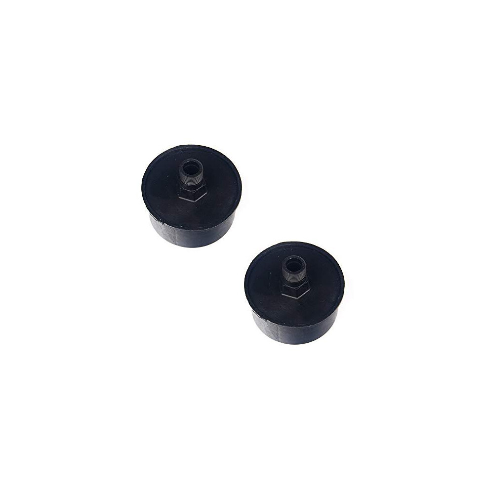 2Pcs 15mm Male Thread Air Compressor Intake Filter Silencer Muffler Plastic Black