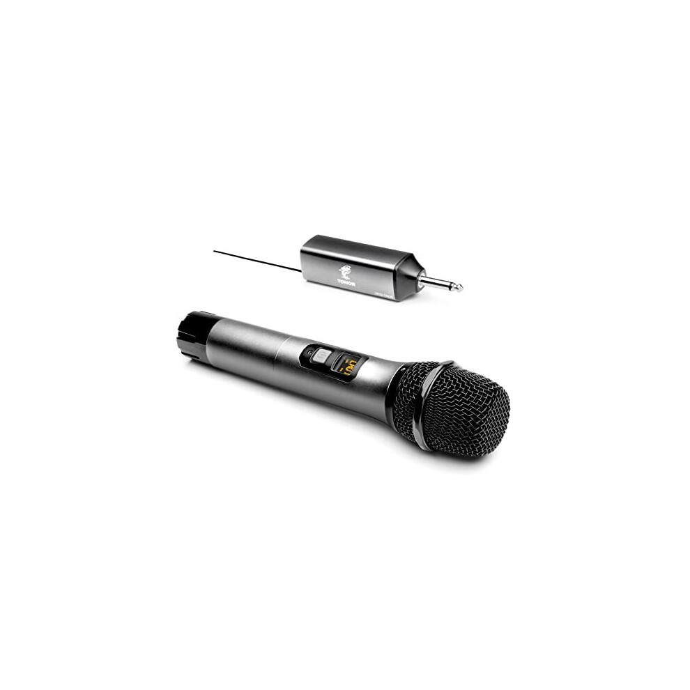 Tonor Wireless Microphone Uhf Metal Cordless Handheld Mic System With Rechargeable Receiver 14 Output For Amplifier Pa System Singing Karaoke Machine 200Ft