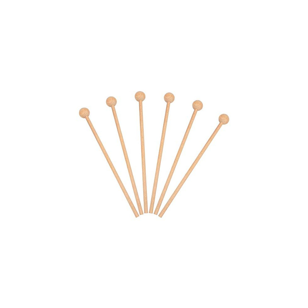 6 PCS Wood Mallets Percussion Sticks Percussion Mallets for GlockenspielXylophoneEnergy ChimeWoodblockBellsPercussion Instrument