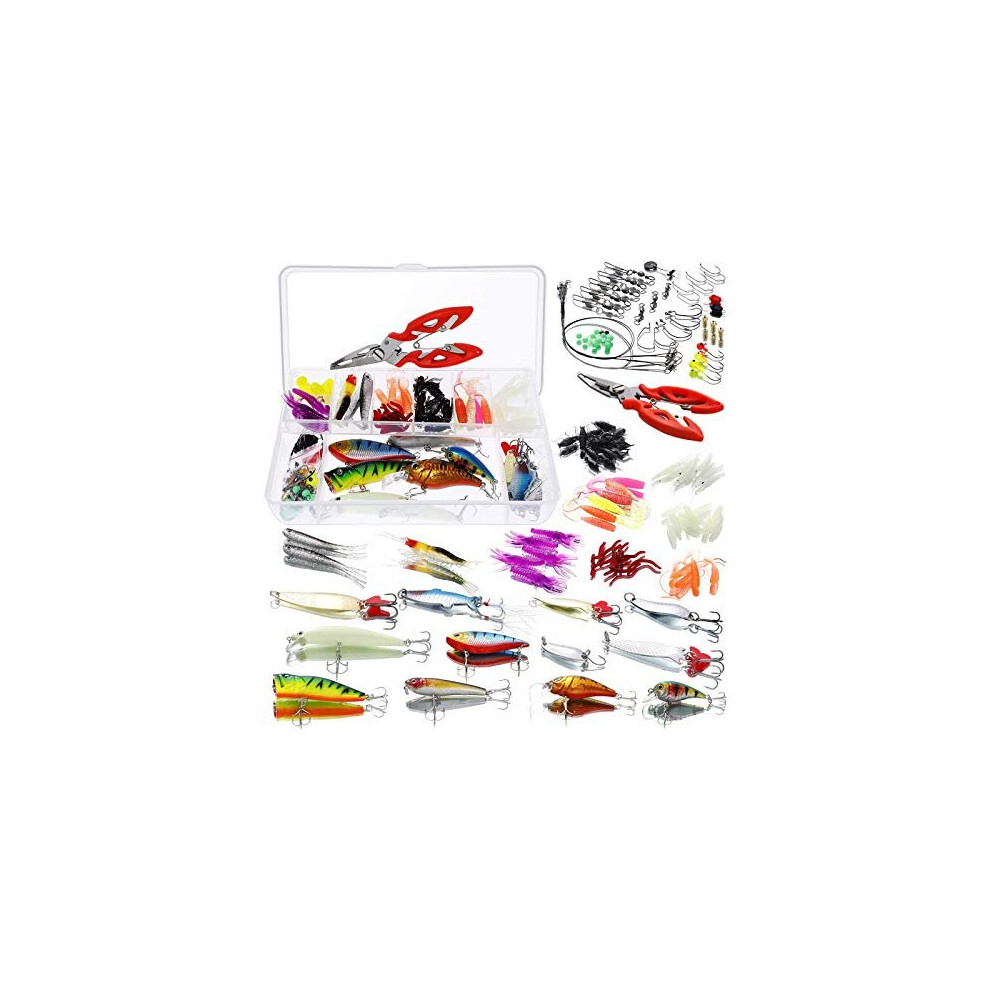 123 PCS Fishing Lures Sea Bass Set Mixed TackleFloating Fishing Lures Hook  Fishing Accessories Kit Set with Storage Box Metal Fishing Lures Spinner on  OnBuy