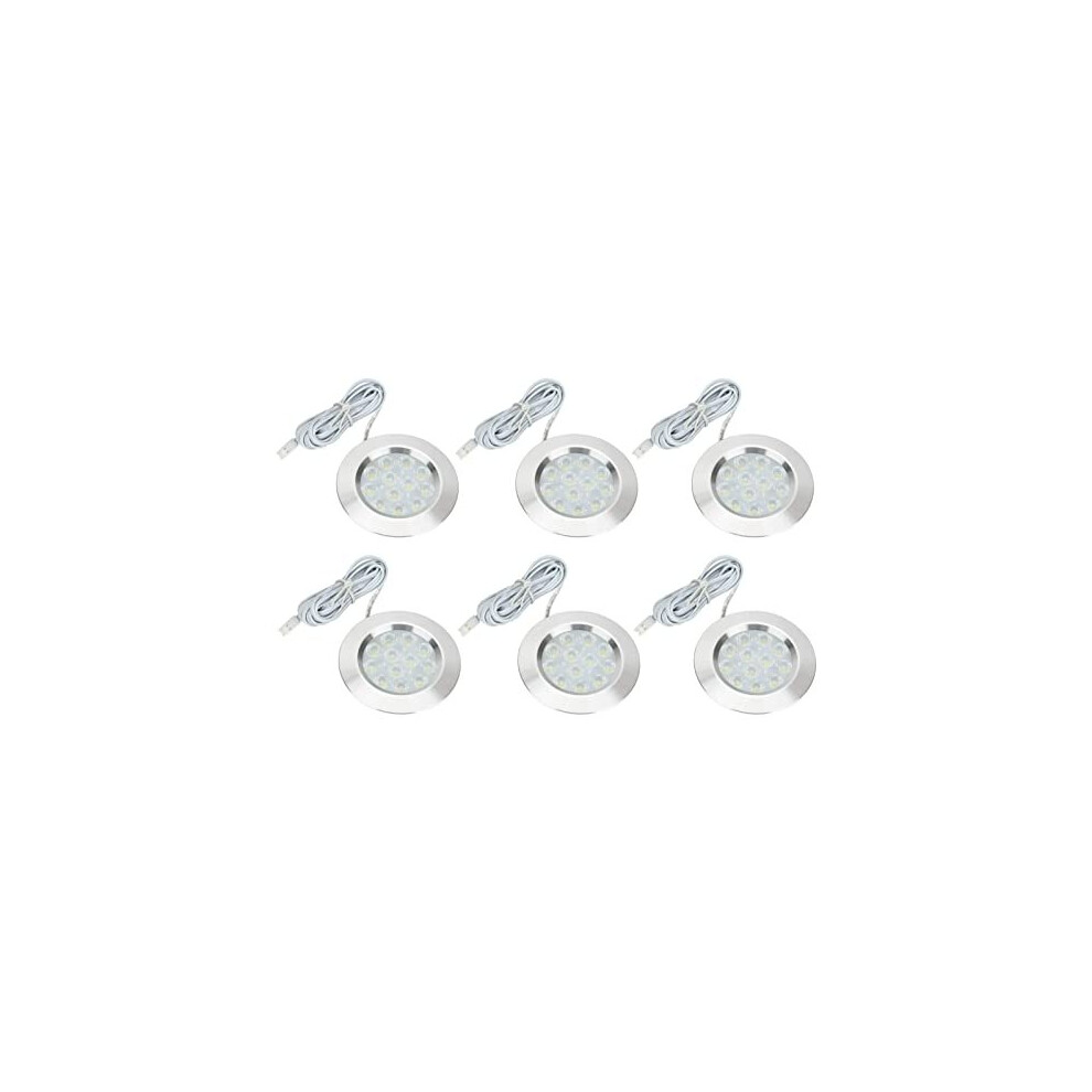 6Pcs Interior Spot 12V 3W Recessed Ceiling Down For Camper Van Caravan Motorhome Boat Cool Light/White 5061372240819