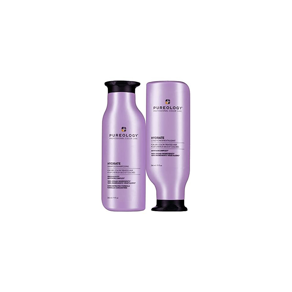 Hydrate Moisturising Shampoo and Conditioner Set For Medium to Thick Dry Colour Treated Hair Vegan Formulas Formulas Sulphate Free for a Gentle