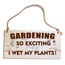 Gardening Gifts Sign Gardening So Exciting I Wet My Plants Funny Wetting Pants Novelty Garden Plaque Gift for Women Men