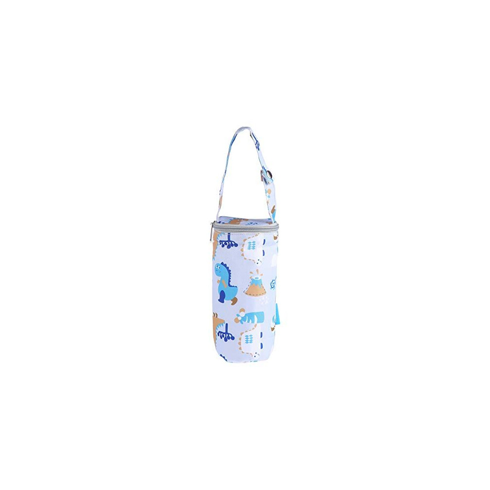 Insulated Baby Bottle Bag Portable Breastmilk Storage Tote Portable Feeding Bottle Pouch Holder Travel Carrier for Car Stroller Cart Grey