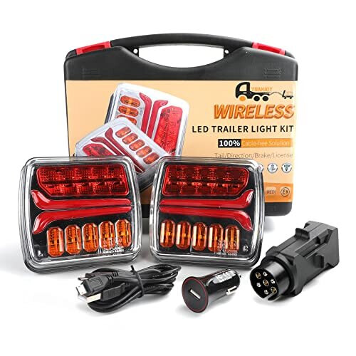 12V Wireless LED Trailer tail Lights Multifunction Truck Rear Lamp