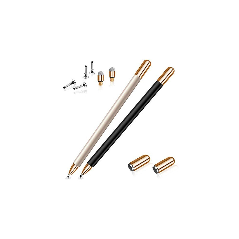 Stylus Pen for iPad Capacitive Touchscreen Pencil Magnetic Cap High Sensitivity Fine Point Universal BlackChampagne Gold