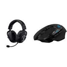 G Pro X Over Ear Gaming Headset Black Logitech G G502 Hero Lightspeed 11Button Gaming Mouse Black