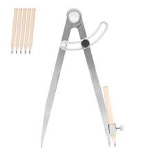Professional Compass for Woodworking 8 Inch Compass with Wing and Pencil Holder Large Compass for Geometry Compass Drawing Tool Pencil Compass for