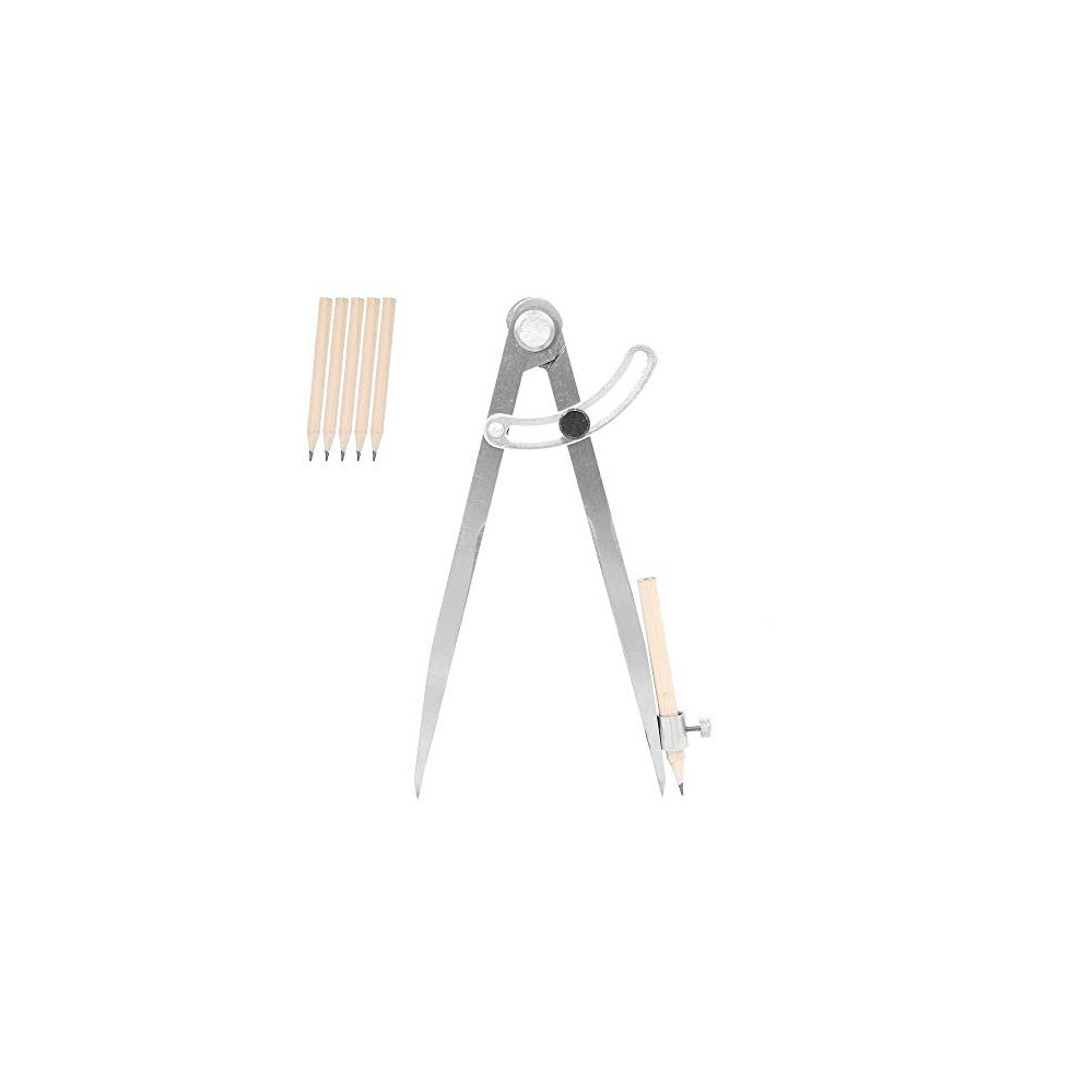Professional Compass for Woodworking 8 Inch Compass with Wing and Pencil Holder Large Compass for Geometry Compass Drawing Tool Pencil Compass for