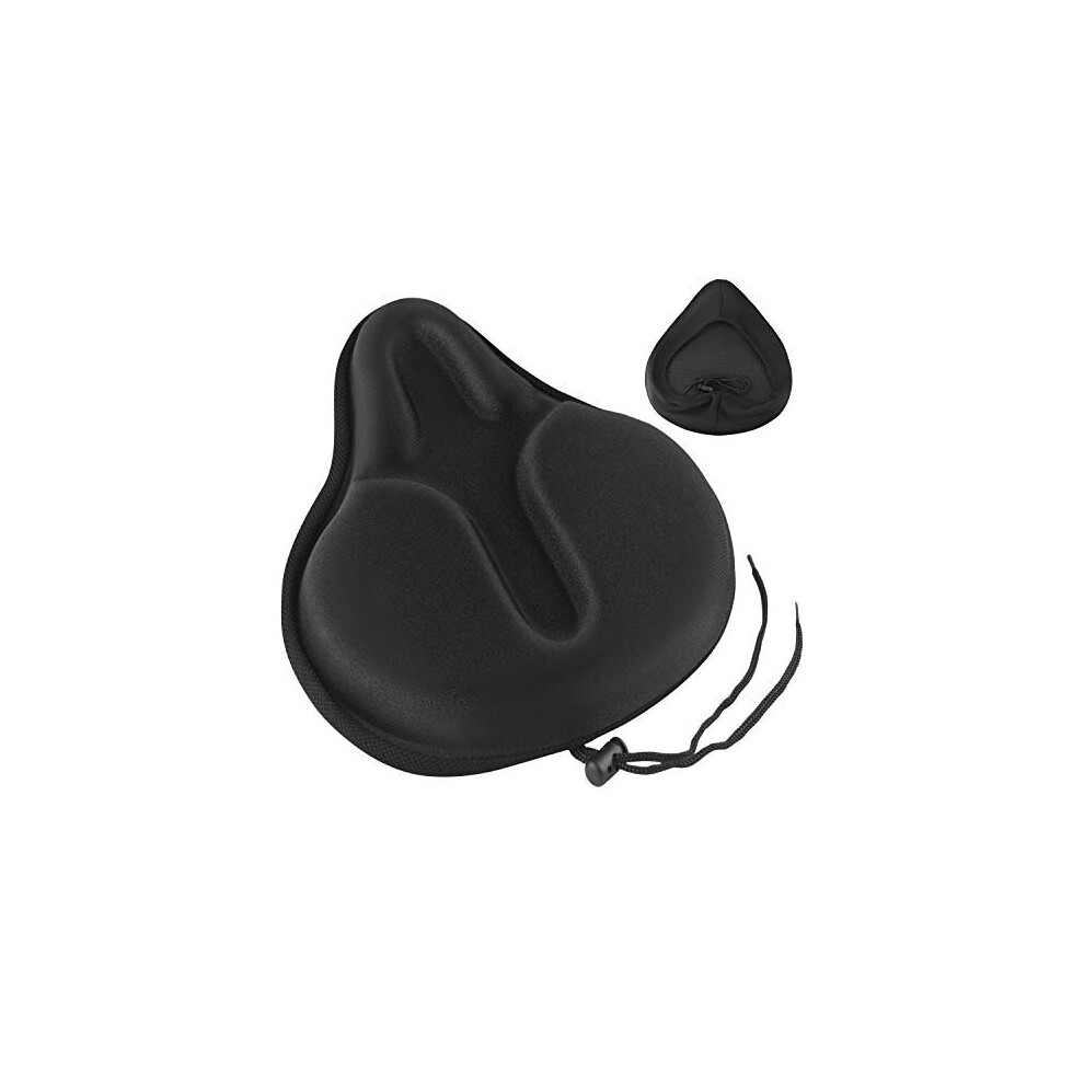 Large Gel Bike Seat Cover Padded Soft Bike Seat Cover Cushion for Men Women Comfortable Bike Accessories Gel Seat Cover for Bike Outdoor Indoor