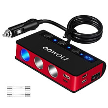 Multi Socket 12V24V Cigarette Lighter Adapter Upgraded 2 Quick Charge 30 Car Cigarette Splitter 180W TypeC Car Socket Accessories for phone Truck GPS